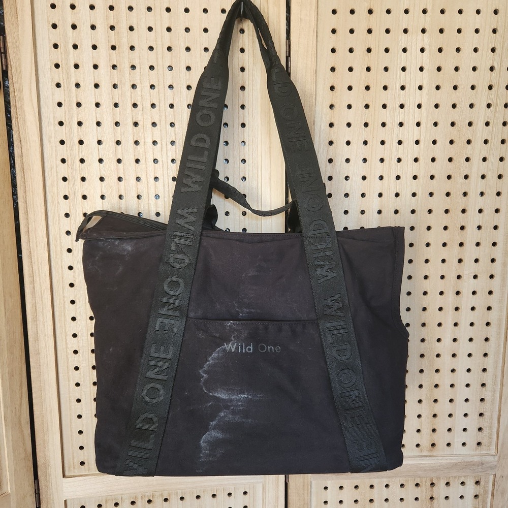 Wild One Black Pet Travel Carrier for Small Dog Pets 100% cotton canvas